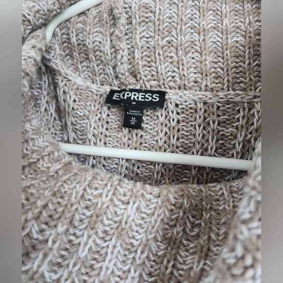 Express oversized cowl neck knit sweater medium - Picture 3 of 4